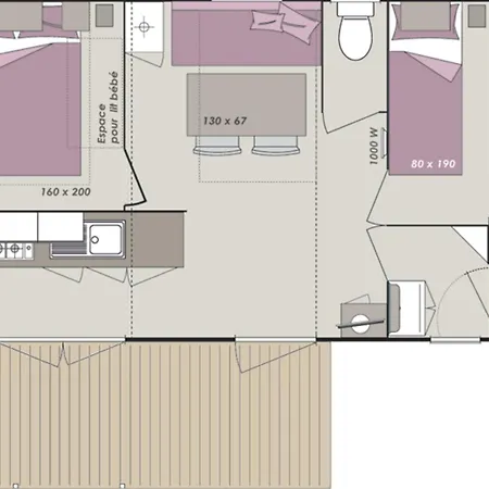 Mobil Acceptant Animaux - 2 Pers. - Api-1-52-2366 Camping Saint-Florent (Corsica)